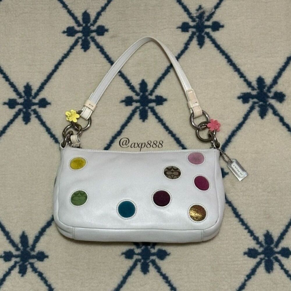 Coach Vintage Y2K Polka Dot Demi Mini Shoulder Bag Limited Edition 2004 3677